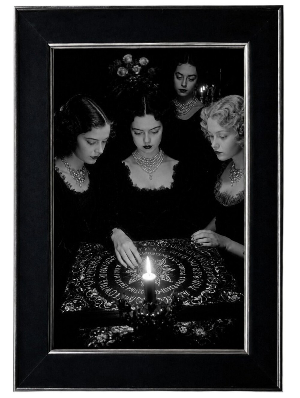 Paranormal Beautiful women doing Seaance Ghost Ghostly Death scary ouija Creepy